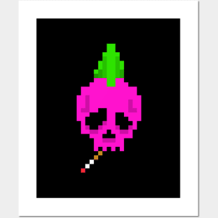 Pink Punk Skull Posters and Art